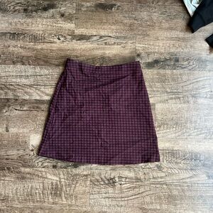 Margaret M Black and Red Houndstooth Mini Skirt